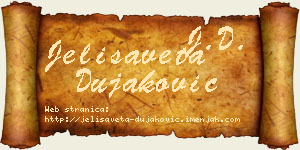 Jelisaveta Dujaković vizit kartica
